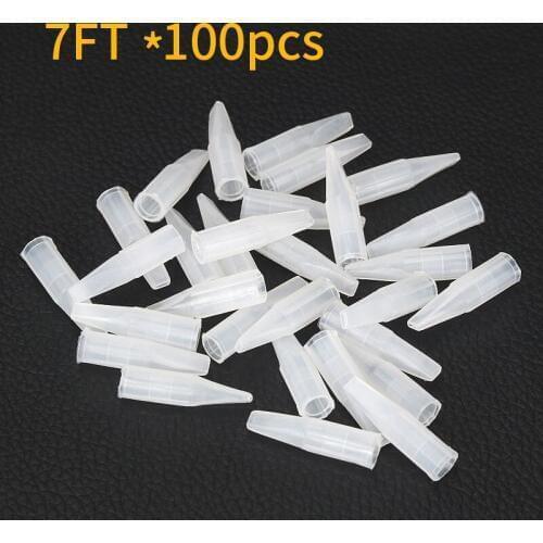 Newest 100pcs 7F Eyebrow Tattoo Tips Permanent Makeup Needle Tip Tattoo Nozzle Needle Caps 7FT