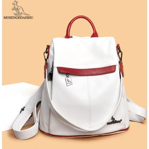 2021 Panelled Designer Womens Backpack High Quality Leather Ladies Anti-theft Backpack Fashion Letter Design Women Travel Bags