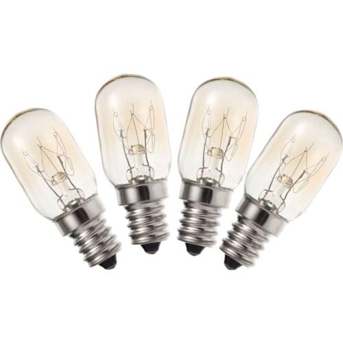 4PCS 10W Refrigerator Bulb E12S Base Replacement Fridge Light Range Hood Bulb