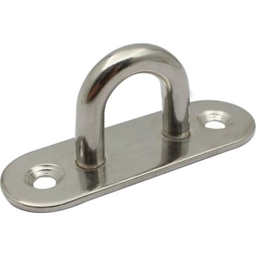 4pcs 5mm 304 Stainless Steel Rectangular Pad Eye Board Nail Loop Hook Hook Oval Buckle Sandbag Ceiling Hammock Cocina Accesorio