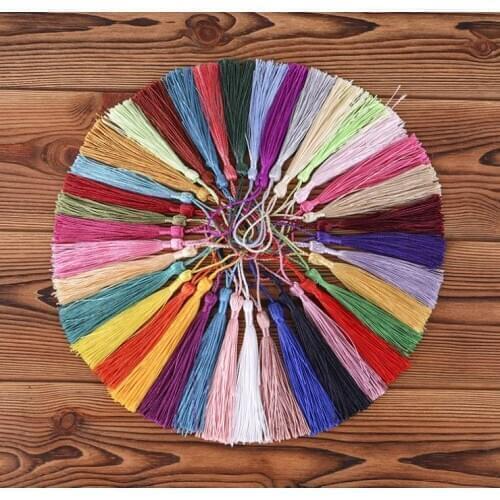 40pcs/Pack Polyester 14cm Silk Tassels Fringe Mix 29 Colors Pick Tassels Hanging Curtains For Sewing Garment Home Decoration