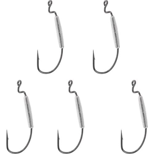5pcs Worm Hooks Fishing Hooks Stainless Fishing Hooks Crank Fishhook