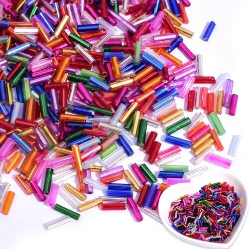 600pcs 2x6mm 25 Colors Wholesale Crystal Glass Spacer Beads Seed Tube Beads стразы для ногтей For Jewelry Handmade A23