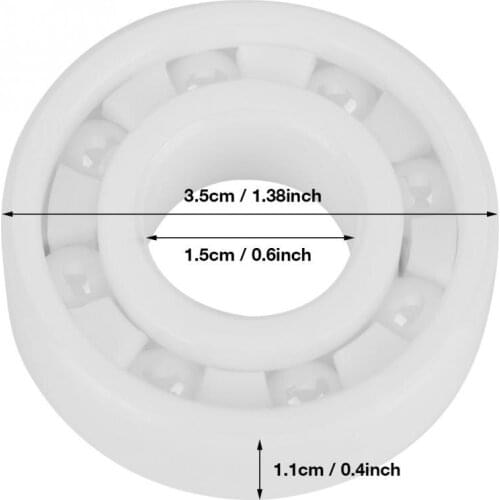 6202 15x35x11mm Full Ceramic High Precision Zirconia Bearing ZrO2 PTFE Ball Bearing For Machinery Manufacturing Part Replacement