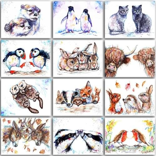 5D DIY Diamond Painting animals Cat fox rabbit penguin Full Square&Round Diamond mosaic embroidery Cross stitch home decor art
