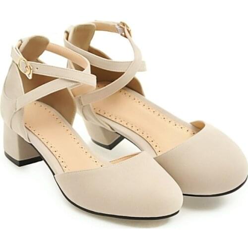 Big Size 11 12 high heels sandals women shoes woman summer ladies Baotou Sandals Womens Button High-heeled Shoes