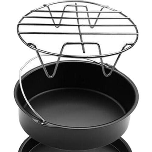 Hot Sale Double Layer Rack Accessory with 5 Skewers for Airfryers Household Kitchen Cooking Supplies