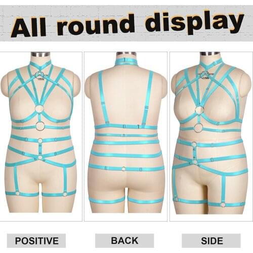 Elastic 2 Pcs Set Lingerie Sexy Women Shoulder Strap Bondage Chest Suspenders Binding Waistband Garter Belt Fetish Stocking Belt