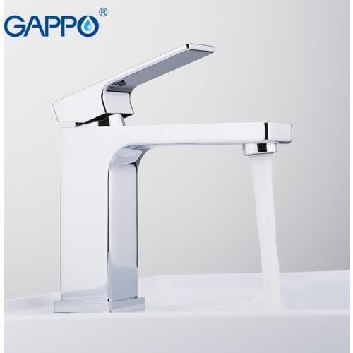 GAPPO Basin Faucet Water Tap Faucet for Bathroom Solid Brass Chrome Single Handle Waterfall Sink Tap Mixer