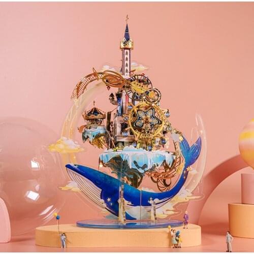 Art Model MU 3D Metal Puzzle Starlit Amusement Park building Model kits DIY 3D Laser Cut Assemble Jigsaw Toys GIFT For children