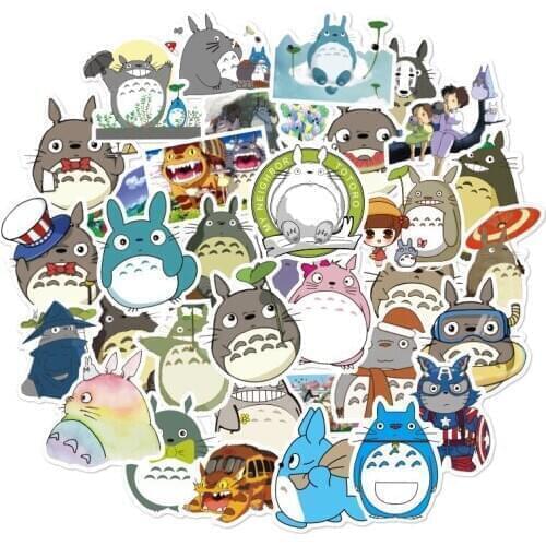 10/30/50pcs/pack Japanese anime Hayao Miyazaki Tonari no Totoro Graffiti Stickers For Furniture Wall Desk DIY Chair Toy Car Box
