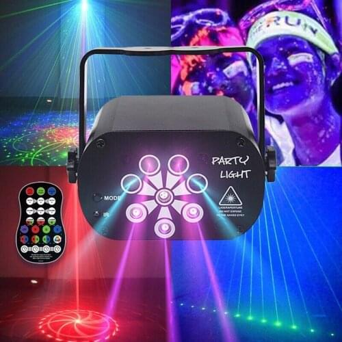 60/120 Pattern RGB Portable Led Laser Projection Stage LightUSB Recharge Disco Lightting Show for Home Party DJ KTV Dance Floor
