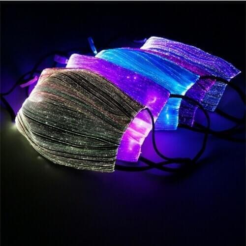 Christmas 2020 Led Flashing Mask Luminous Light For Men Women Rave Music Party Bar 2021 Halloween