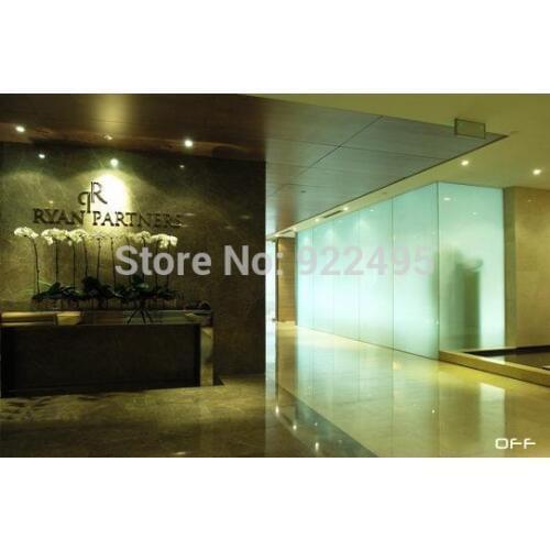 Free Shipping Self-Adhesive Switchable Smart Privacy Magic PDLC Film Sample 8inchx11inch with busbar for protecting privacy