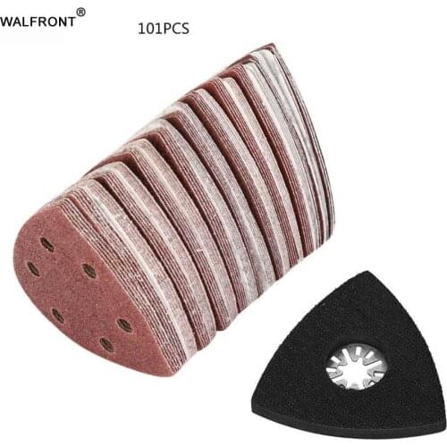 101pc Sanding Set Sandpaper for Bosch Fein Oscillating Multi Tool Cutting Cutter Pad Loop Sanding Disc Polish Power Tools