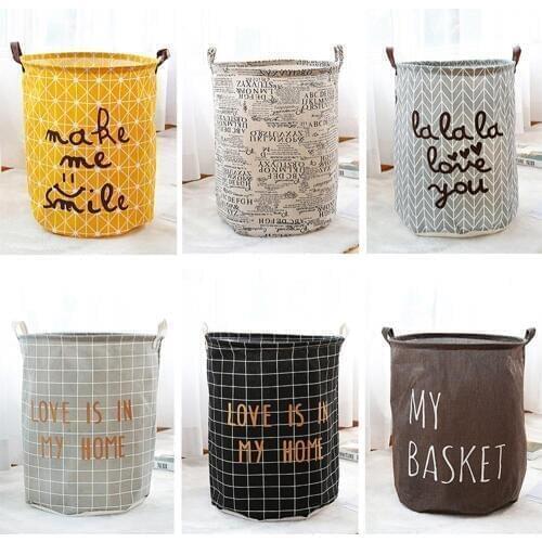 Meijuner Folding Laundry Basket for Dirty Clothes Kids Toys Holder Basket Storage Bag Container Laundry Basket