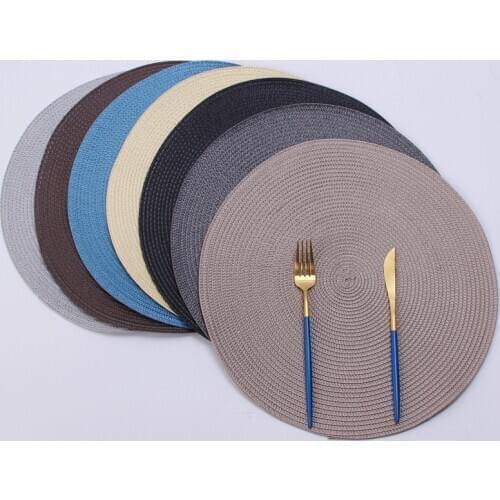 European American and Japanese PP Hand Woven Thermal Insulation Mat Table Oil Proof Mat Plate Mat Bowl and Cup Mat Car Coaster