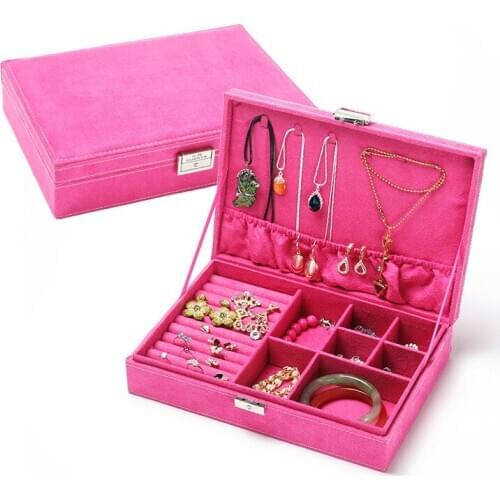 Jewelry Boxes Fashion Large Capacity Jewelry Makeup Storage Boxes Five Colors Available Jewelry Storage Boxes