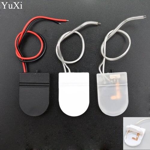YuXi 100pcs CR2032 Button Coin Cell Battery Socket Holder Case Cover With ON/OFF Switch 3V x1 battery Storage Box