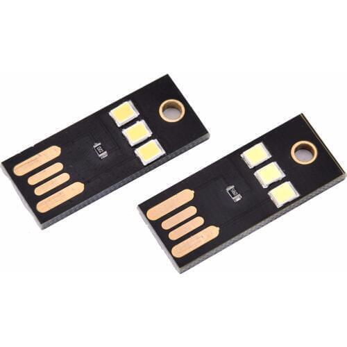 Warm/White Mini USB Power LED Light ultra low power 2835 chips Pocket Card Lamp Portable Night Camp 1PCS