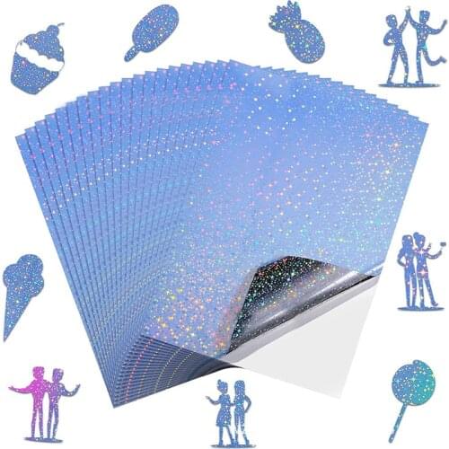 10PCS/pack A4 Holographic Sticker Printing Paper Self Adhesive For Inkjet And Laser Printers Material