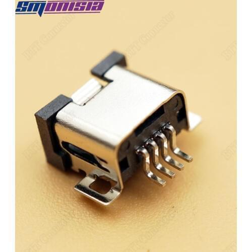 Smonisia 100pcs Mini usb Port smd Type Mini-usb Connector