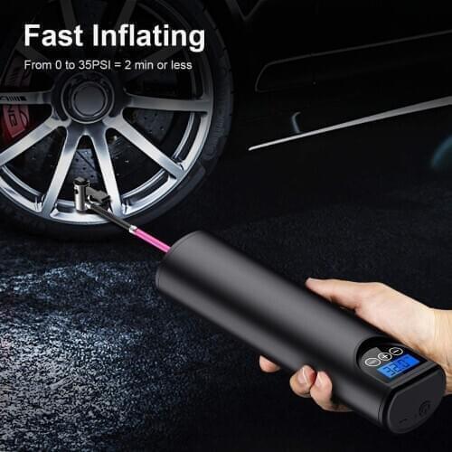12V 150PSI Rechargeable Air Pump Tire Inflator Cordless Portable Compressor Digital Car Tyre Pump for Car Bicycle Tires Balls