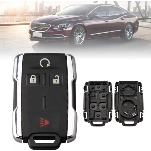 3+1 Buttons Car Smart Remote Key Shell Case Fit for GMC Chevy M3N -32337100