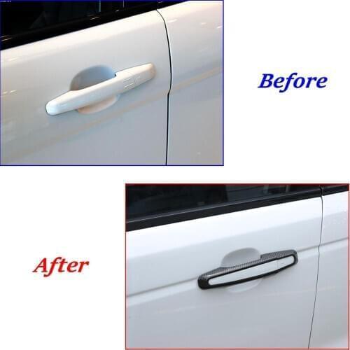 4 Color ABS Carbon Fiber/Black/Bright/Matte Door Handle Trim Car Exterior Accessories For Land Rover Discovery Sport L550 2020