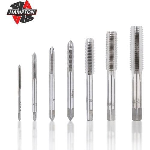 7pcs Hand Tools Metric Thread Tap M3/M4/M5/M6/M8/M10/M12 Screw Thread Threading Tools Hand Tap Drill Set Metric Plug