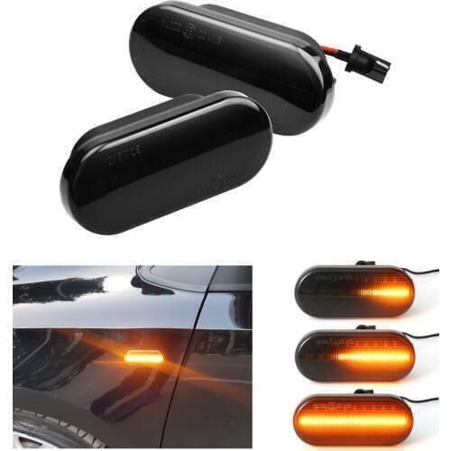 AUXITO 2x Car Led Dynamic Side Marker Turn Signal Light Sequential Blinker Lights For Ford Focus MK2 C-Max Fusion Galaxy Fiesta