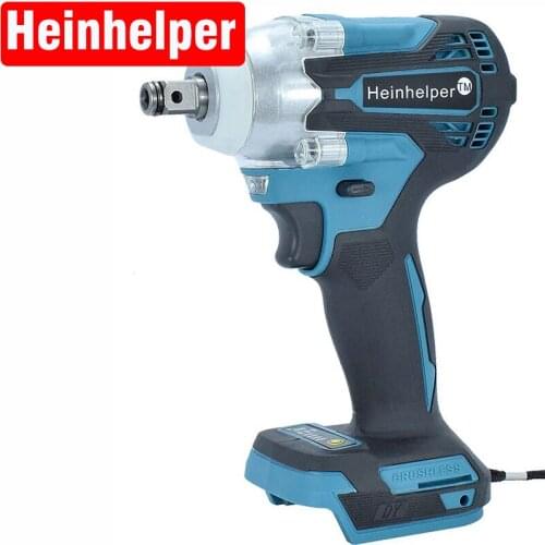 Brushless Cordless Electric Impact Rechargeable Wrench Screwdriver 1/2'' Power Tools +LED light Combine Fit For Makita Battery