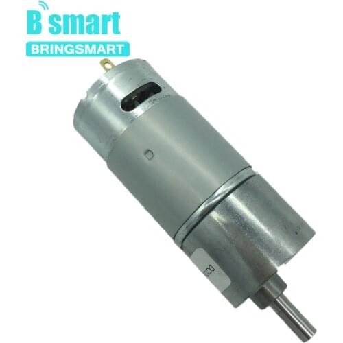 Bringsmart 37MM Reducer Gearbox 6V 12V JGB37-550 Large Torque Robot Baby Carriage Motor High Power 12V Full Metal Gear Motor