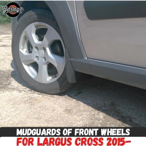 Mudguards of front wheels for Lada Largus Cross 2015- broad form Rubber accessories protective anti splash car styling tuning
