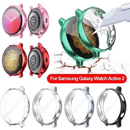 Electroplate TPU Case Full Cover Screen Protector Watch Case Cover For Samsung Galaxy Watch Active 2 40 44mm
