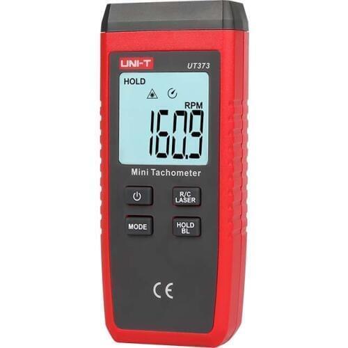 UNI-T UT373 Mini Digital Laser Tachometer Non-Contact Tachometer Measuring Range:10-99999RPM Tachometer Odometer Km/h Backlight