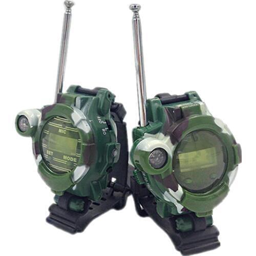 A Pair Kids Watch Camouflage Toy Mini Walkie Talkie Children Two Way Radio Handheld Radio Comunicador Woki Toki Gift Transceiver