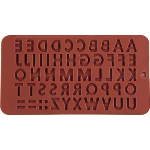 Hot Sale Silicone Letter Mold And Number Chocolate Molds With Happy Birthday Cake Decorations Symbols Cookies Bakeware Tools