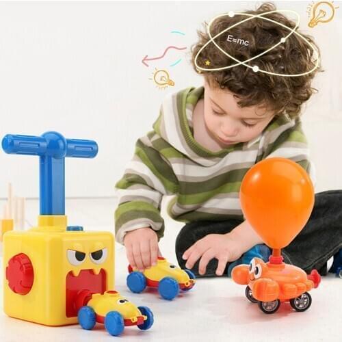 Inertial Power Balloon Toy car Education Science Experiment Kids Toy Puzzle Fun Inertial Power Car Balloon Toys Children Gifts