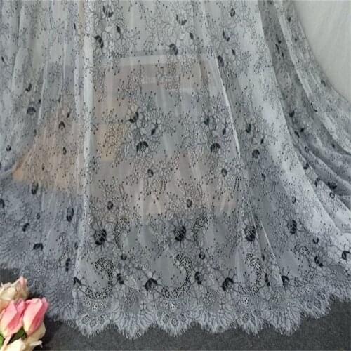3 meters french Eyelash chantilly Lace fabric Soft Floral Classic Decoration Crafts Sewing For summer Dress Making Decor