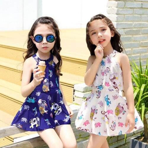 Swimsuit For Girls Kids 2020 Child Swimwear Female Bikini Childrens Baby Girl Children Large Medium Sized Korean Skirt Animal