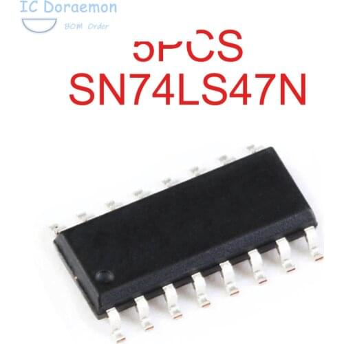 5PCS SN74LS47N SOP 74LS47 SOP16 SMD Decoder Driver IC New