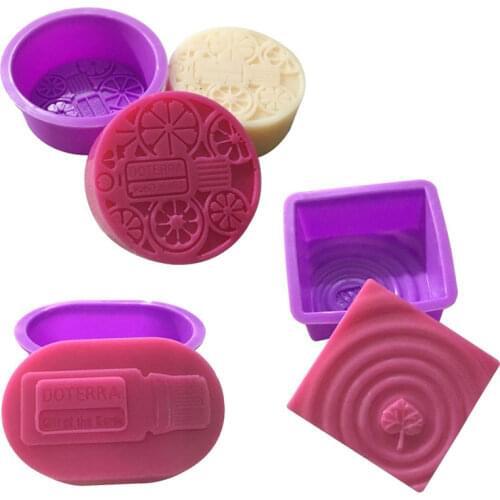 1PCS Multifunctional Soap Molds For Soap Making Silicone Soap Mold Circle Cupcake Baking Pan Molds Making Supplies