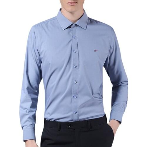 2021 Reserved Aramy mens brand shirt solid color business social wedding Slim Fit casual social slim printed dark texture shirt