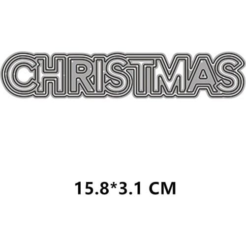 2021 New Merry Christmas Letters Cutting Dies DIY Scrapbooking Embossing Paper Photo Frame Stamps Crafts Template Mould Stencils
