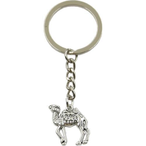 New Hot Men Key Ring Metal Key Chain Keychain Gift Jewelry Silver Color Desert Camel Pendant Great Promotion