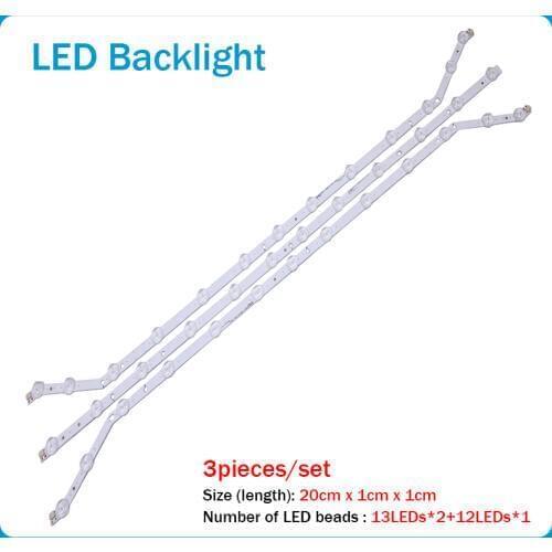 New Kit 3pcs 12/13LED 76CM LED strip for Samsung UH40H6203AF 2013SVS40 LM41-00001V LM41-00001W BN96-28766A BN96-28767A