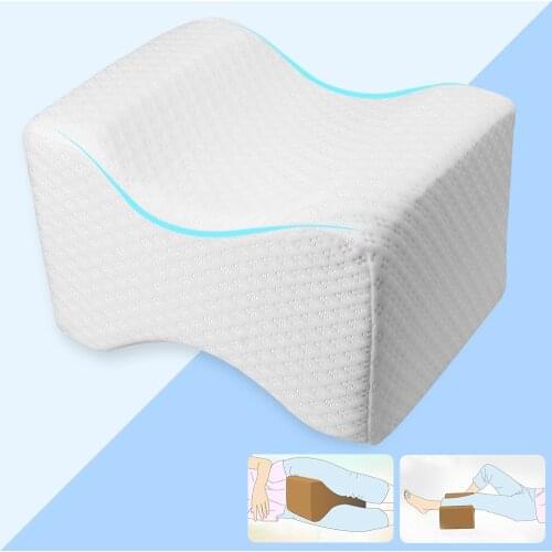 Memory Foam Knee Pillow for Orthopedic Sciatica Back Leg Hip for Side Sleepers Back Support Align Spine Pregnancy Body Pillows