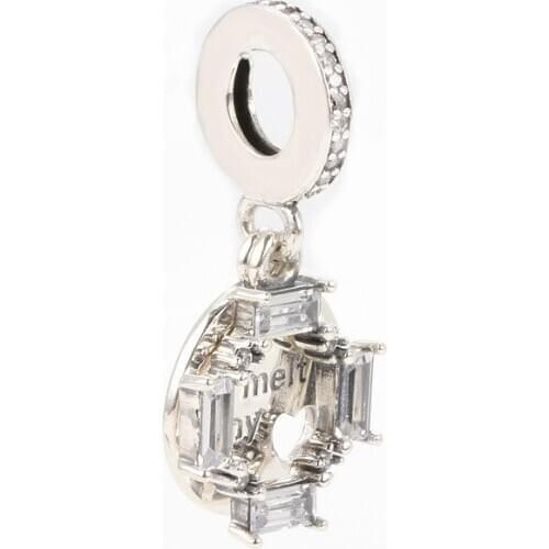 S925 sterling silver pendant new winter ice sculpture swing charm pendant Fit Original Charms Necklace