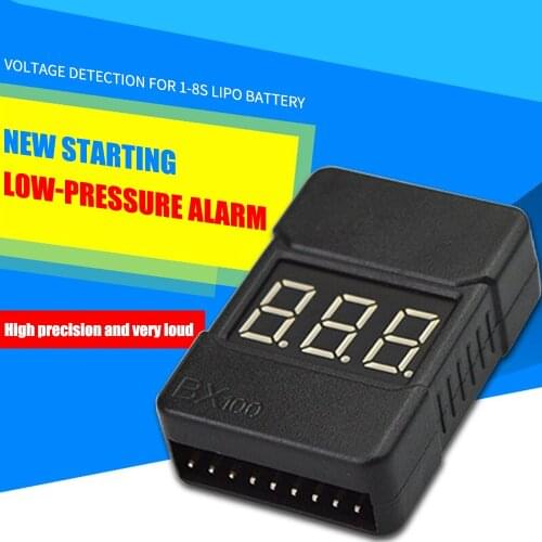 RC Car BX100 1-8S Lithium Battery Voltage Tester Low-pressure Alarm Battery Voltage Checker For RC model cars
